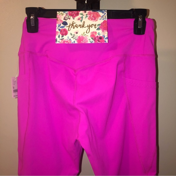 Free People NWT Solid Wave Rider Ankle Legging,Size-Medium,Color-Living Magenta - Picture 6 of 12